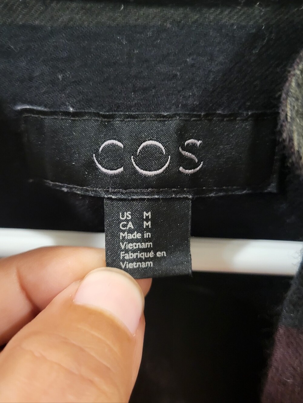 COS Check Pattern Long Sleeve Button Up Size Medium - Picture 2 of 7